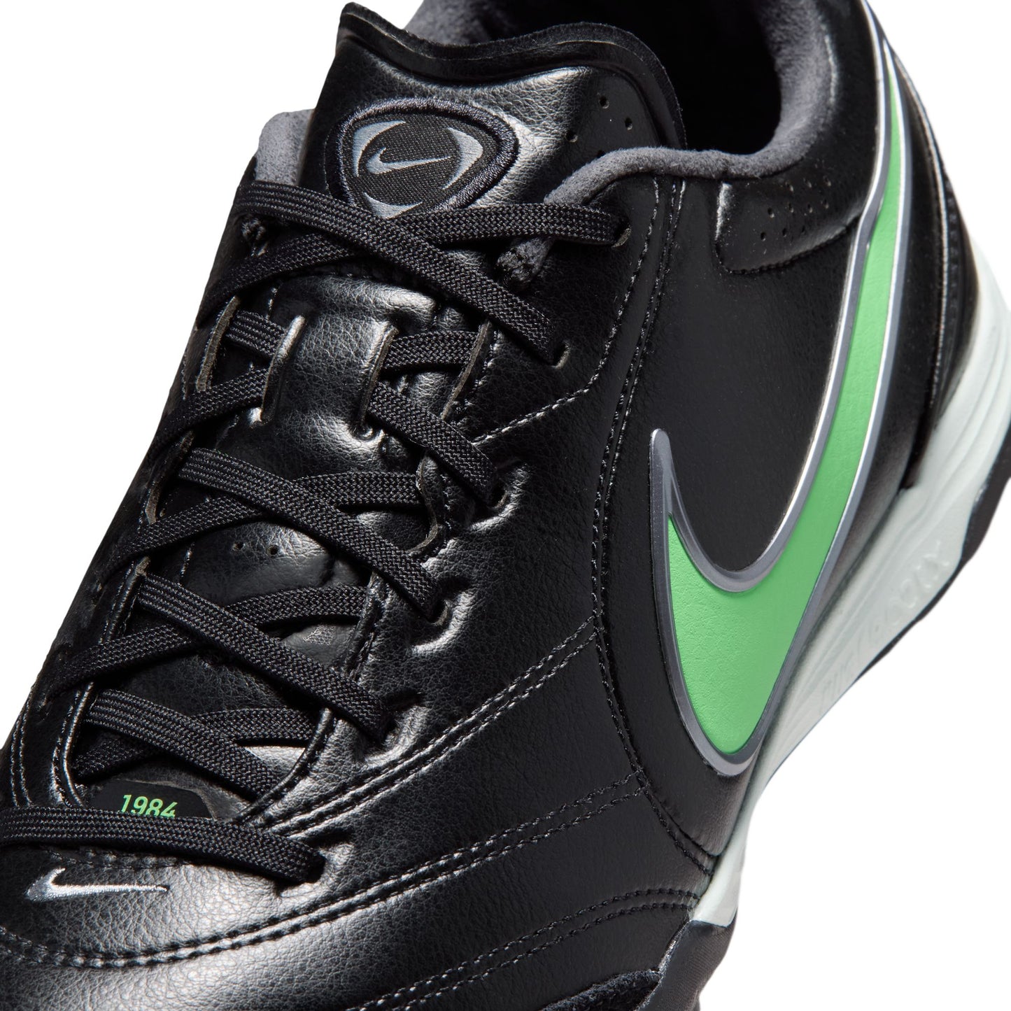 Nike Tiempo Ligera Pro Turf Low-Top Soccer Shoes - Black/Black/Illusion Green