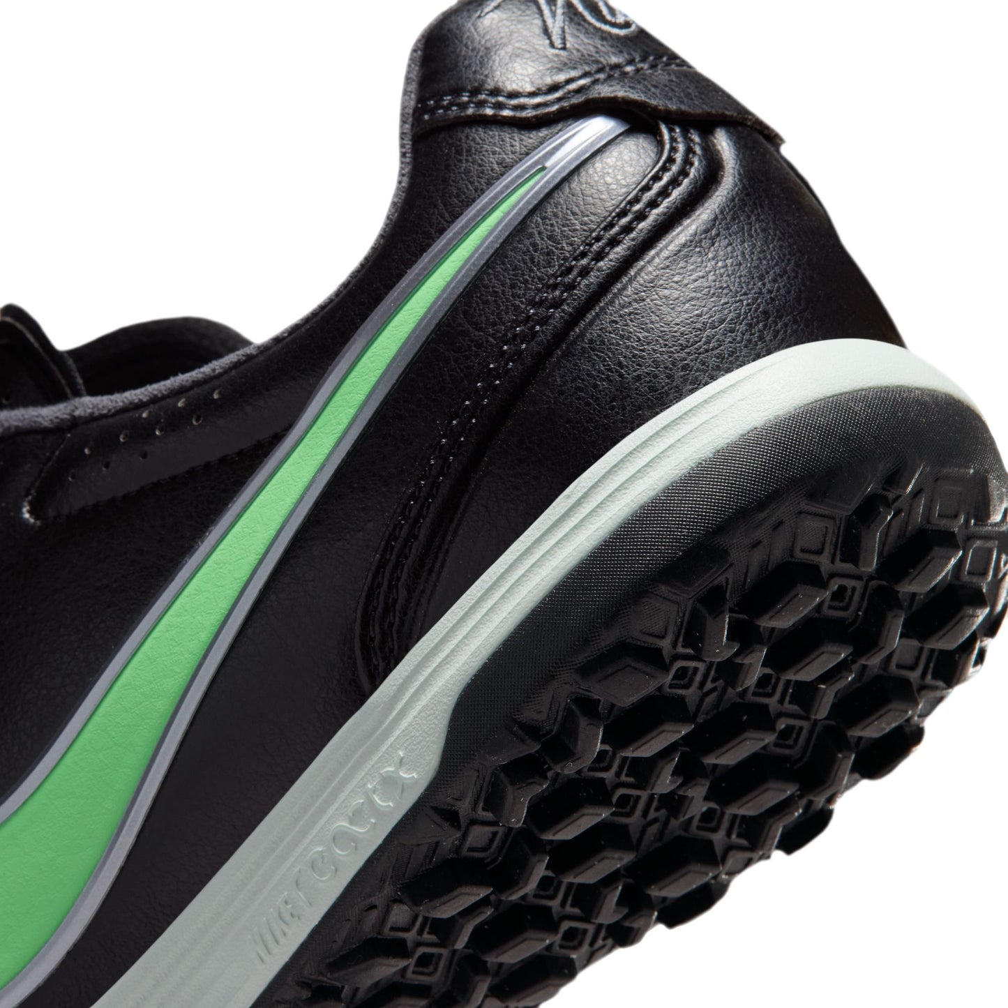 Nike Tiempo Ligera Pro Turf Low-Top Soccer Shoes - Black/Black/Illusion Green