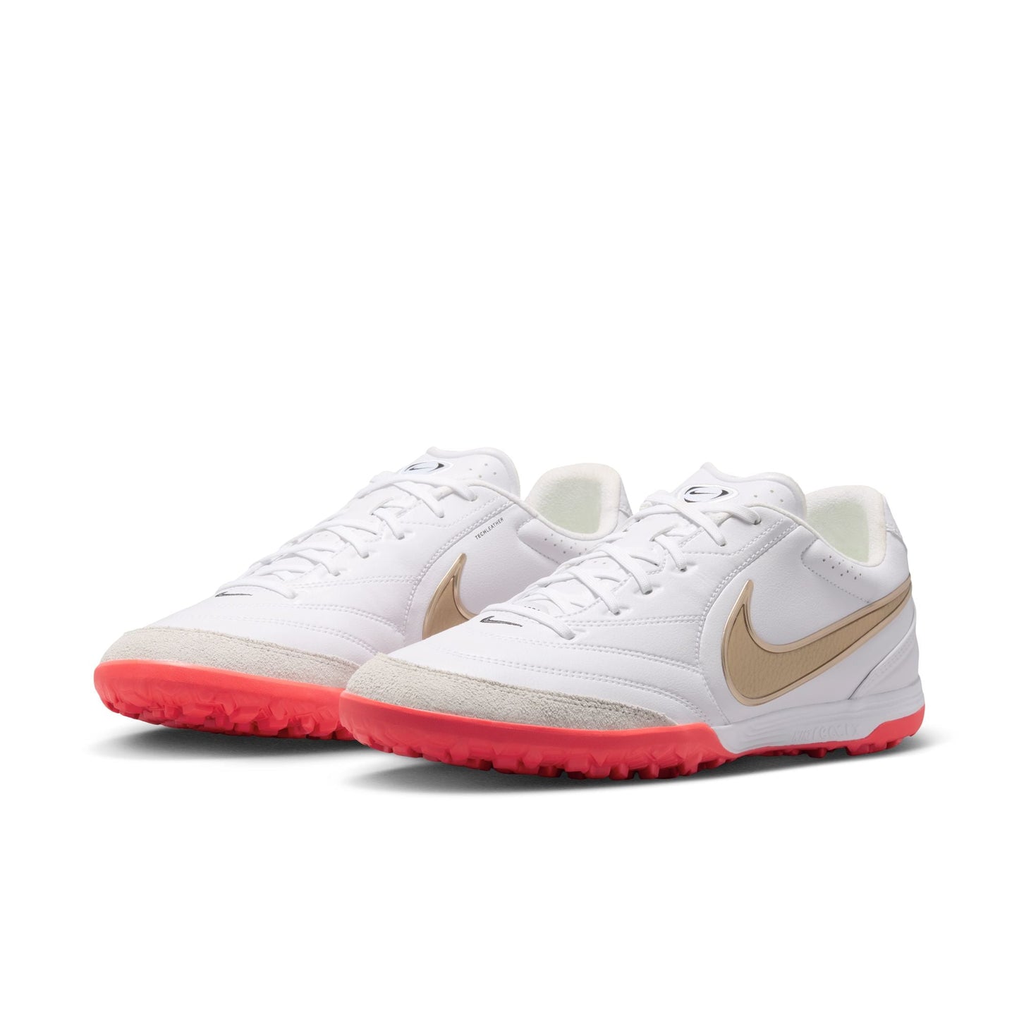 Nike Tiempo Ligera Pro TF Turf Soccer Cleats- White/Bright Crimson/Blur