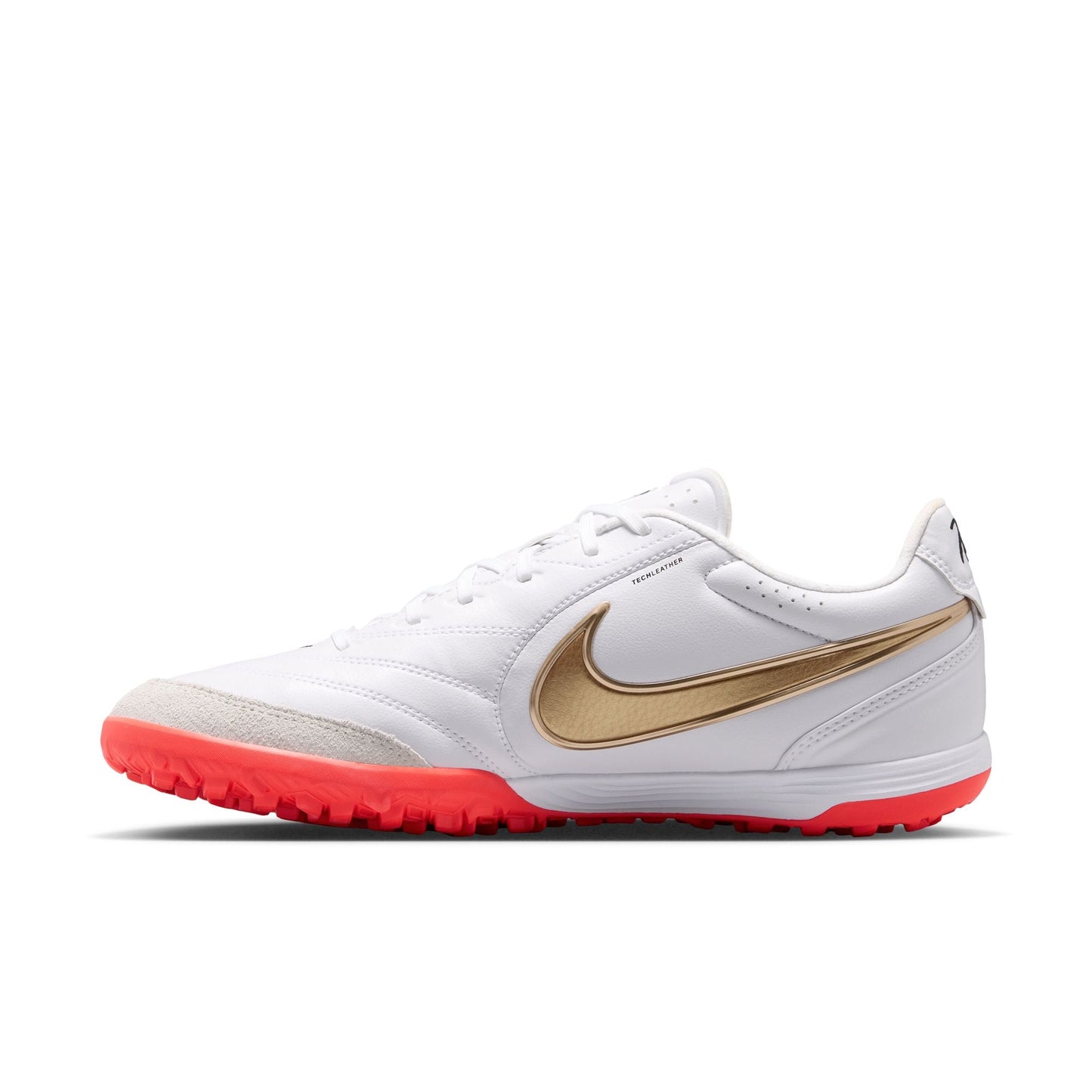 Nike Tiempo Ligera Pro TF Turf Soccer Cleats- White/Bright Crimson/Blur