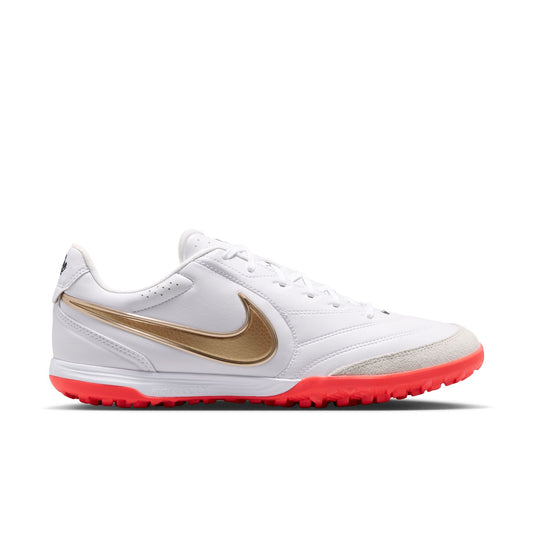 Nike Tiempo Ligera Pro TF Turf Soccer Cleats- White/Bright Crimson/Blur