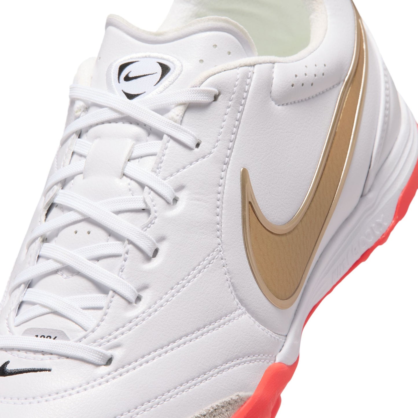 Nike Tiempo Ligera Pro TF Turf Soccer Cleats- White/Bright Crimson/Blur