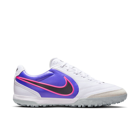 Nike Tiempo Ligera Pro TF Turf Soccer Cleat - White/Black/Racer Blue/Pink Blast