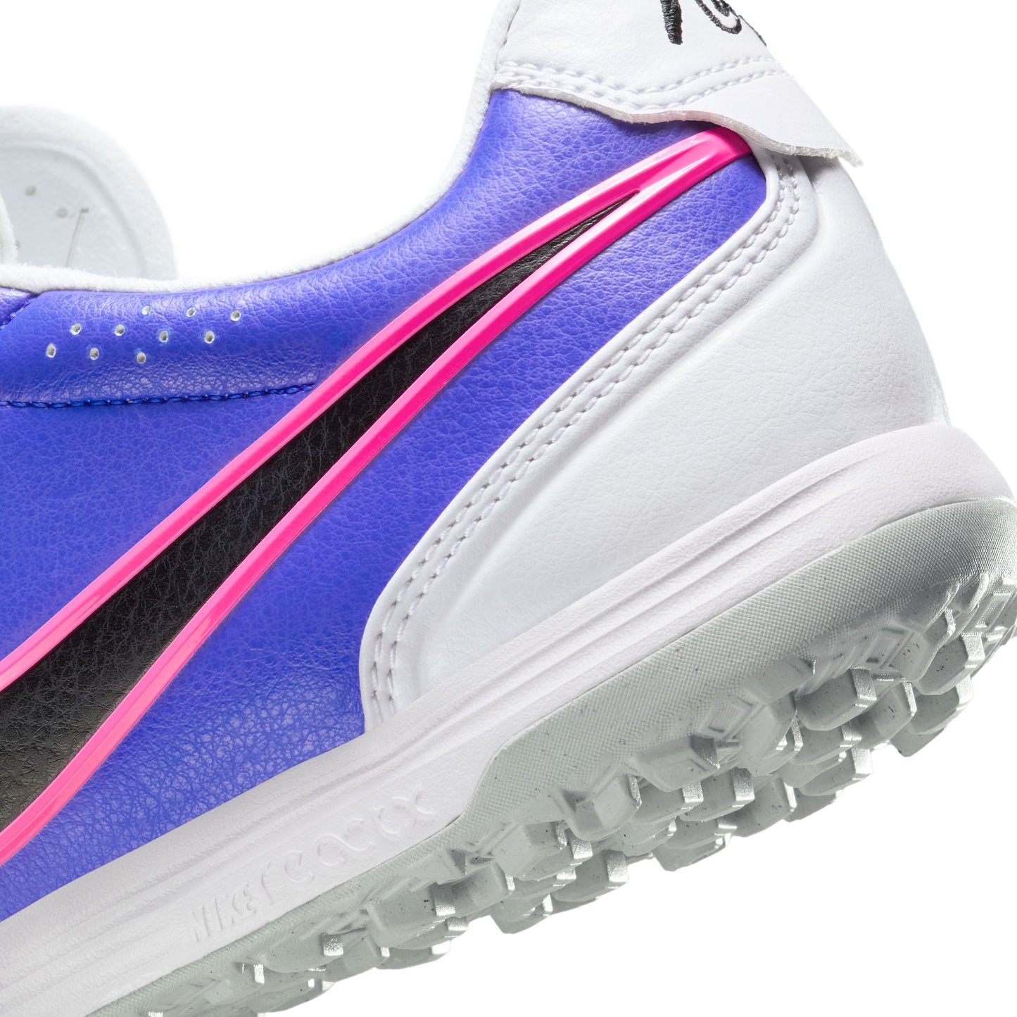 Nike Tiempo Ligera Pro TF Turf Soccer Cleat - White/Black/Racer Blue/Pink Blast