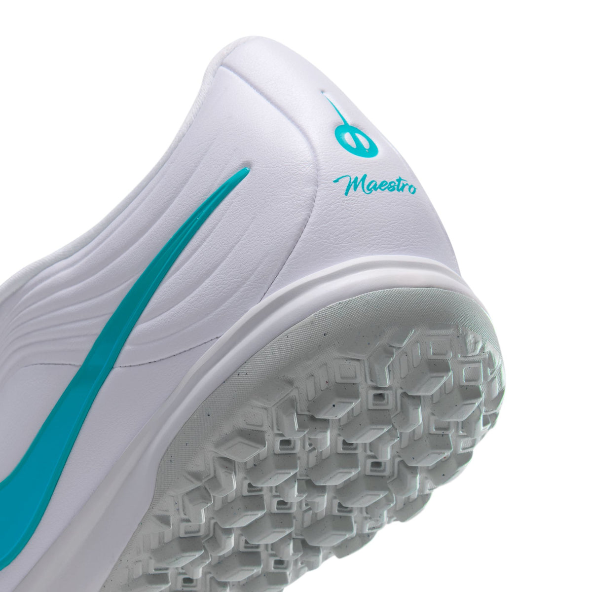 Nike Tiempo Maestro Academy TF Turf Soccer Cleat - White/Dusty Cactus/White