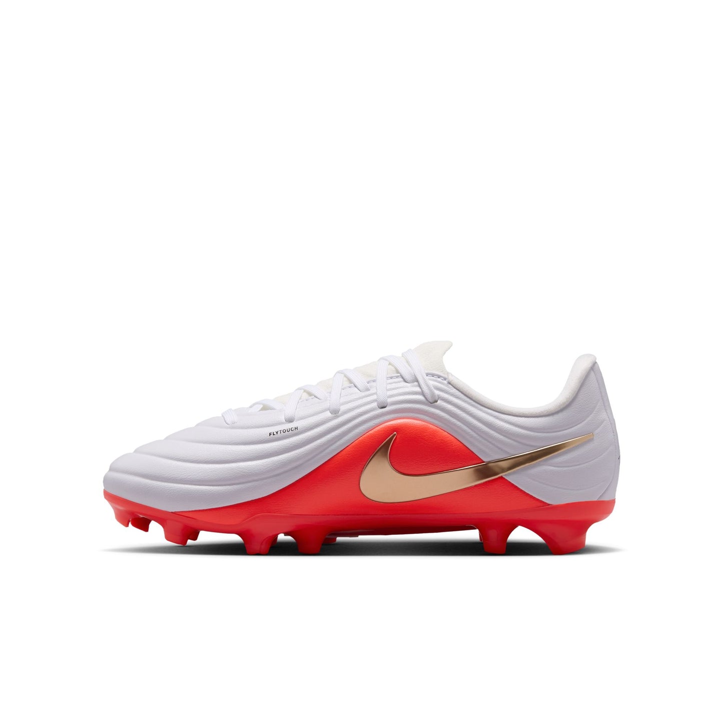 Nike Junior Tiempo Maestro Academy FG Firm Ground Soccer Cleat - White/Blur/Bright Crimson