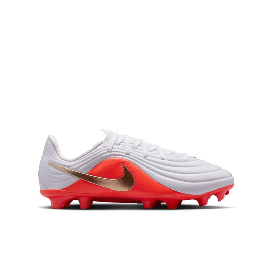 Nike Junior Tiempo Maestro Academy FG Firm Ground Soccer Cleat - White/Blur/Bright Crimson