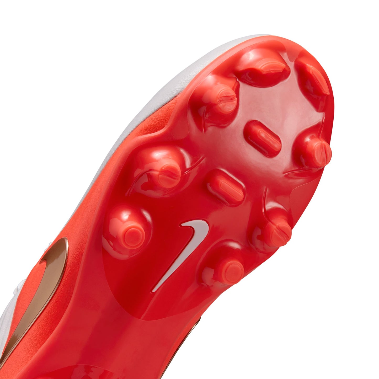 Nike Junior Tiempo Maestro Academy FG Firm Ground Soccer Cleat - White/Blur/Bright Crimson