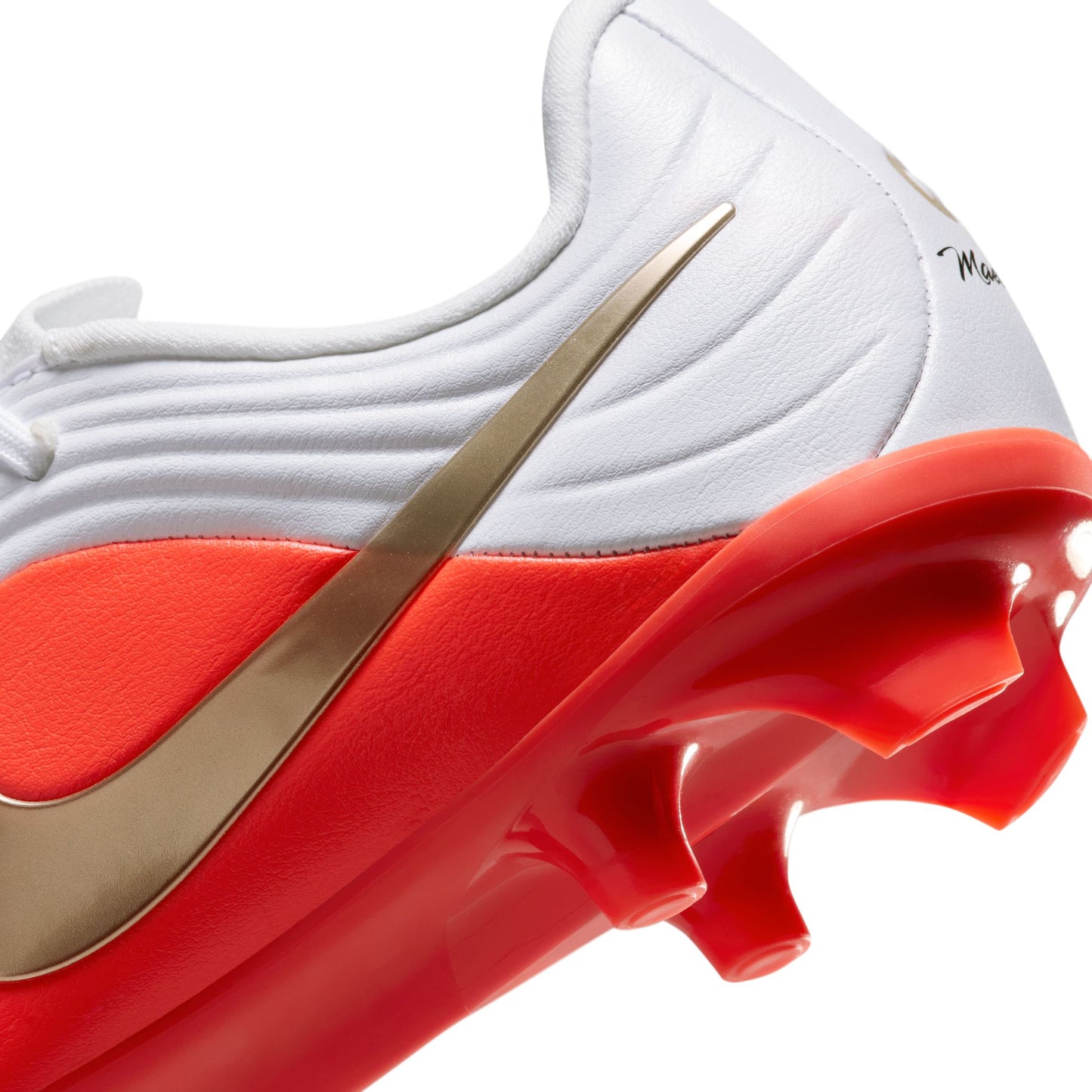 Nike Junior Tiempo Maestro Academy FG Firm Ground Soccer Cleat - White/Blur/Bright Crimson