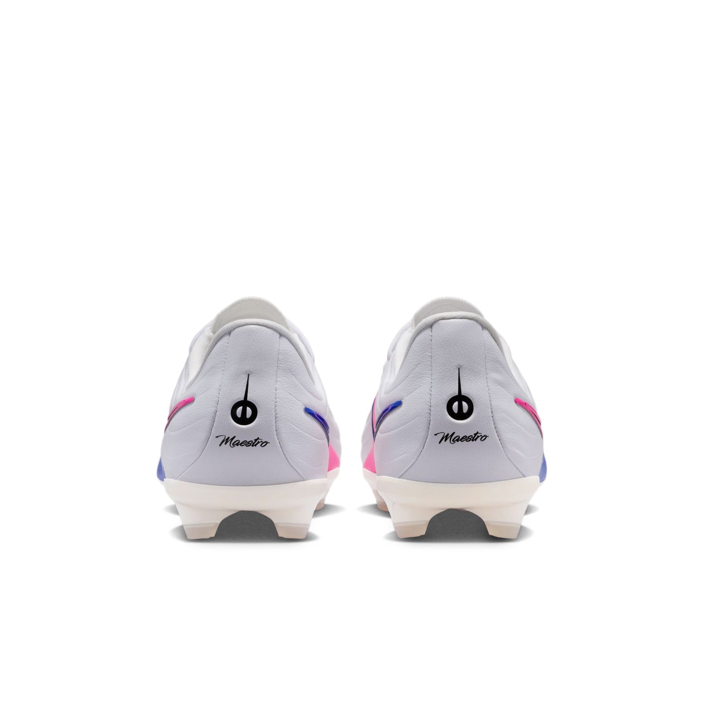 Nike Junior Tiempo Maestro Academy FG Firm Ground Soccer Cleat - White/Black/Racer Blue/Pink Blast