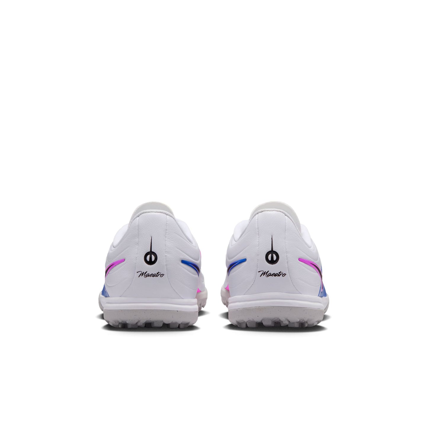 Nike Junior Tiempo Maestro Academy TF Turf Soccer Cleat - White/Black/Racer Blue/Pink Blast