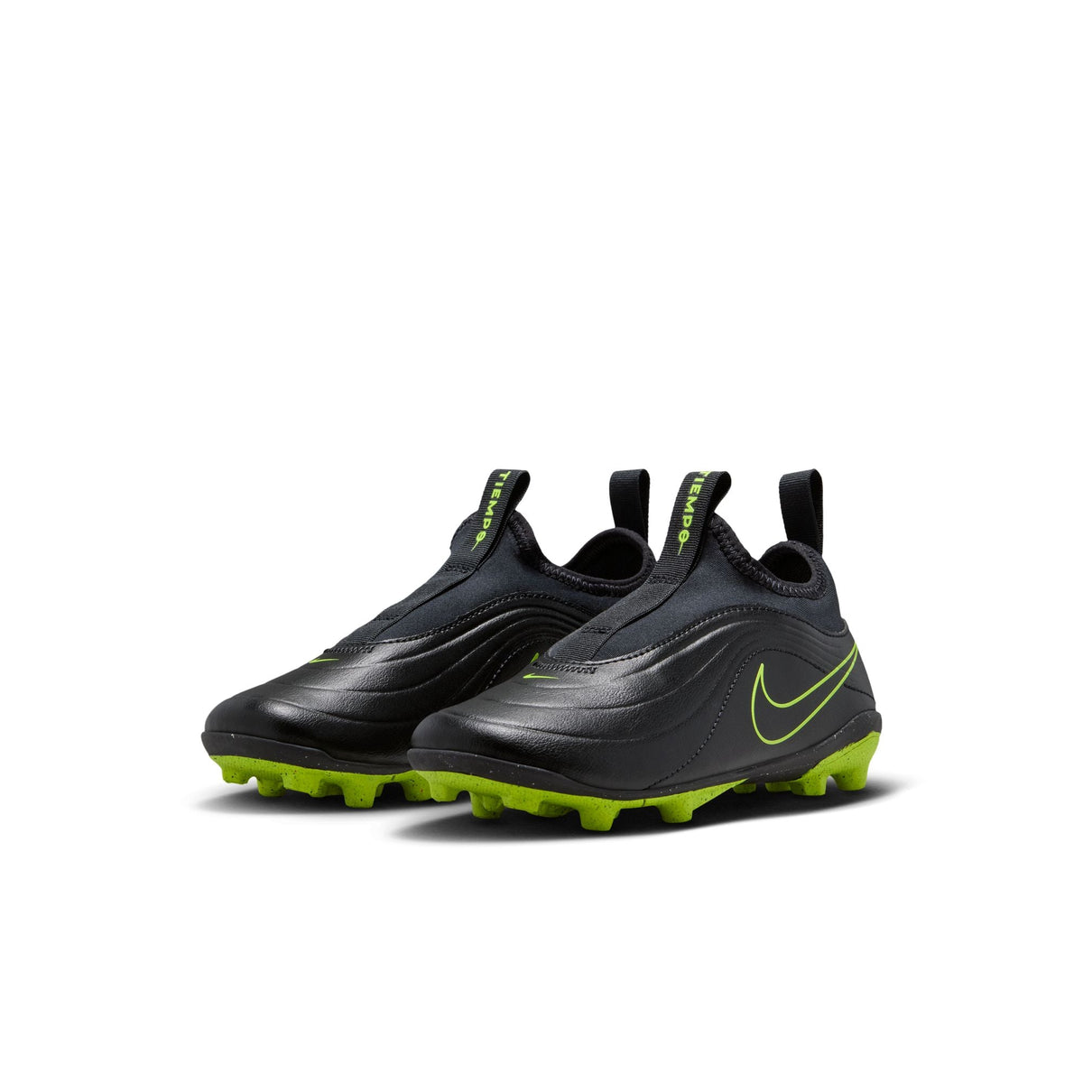 Nike Junior Tiempo Maestro Club FG Firm Ground Soccer Cleat - Black/Black/Volt