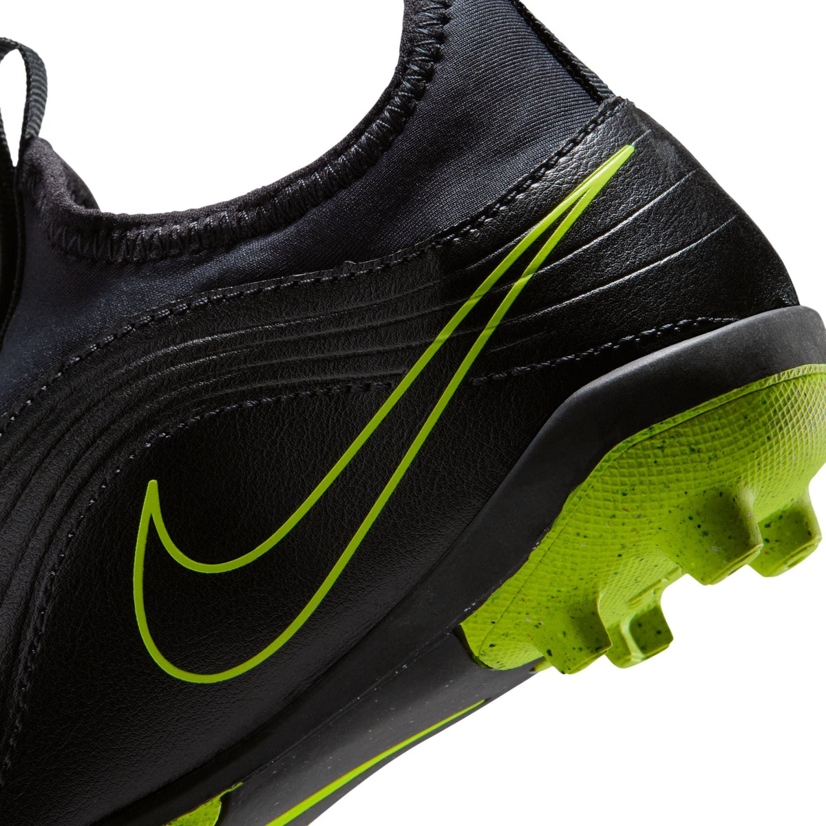 Nike Junior Tiempo Maestro Club FG Firm Ground Soccer Cleat - Black/Black/Volt