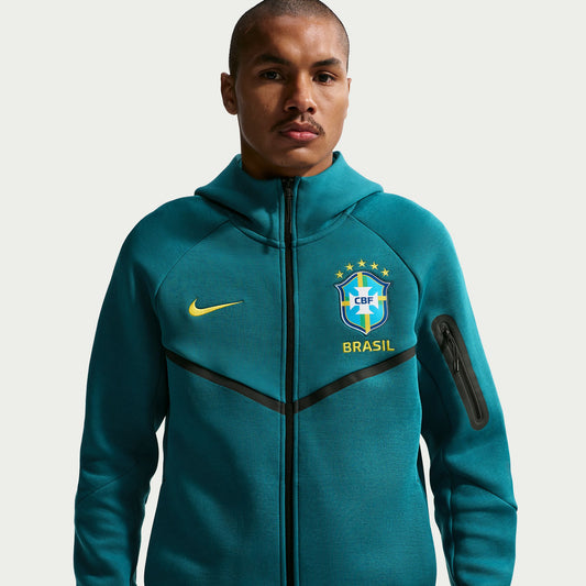 Men's Nike Soccer Full-Zip Hoodie Brazil Tech Fleece Windrunner