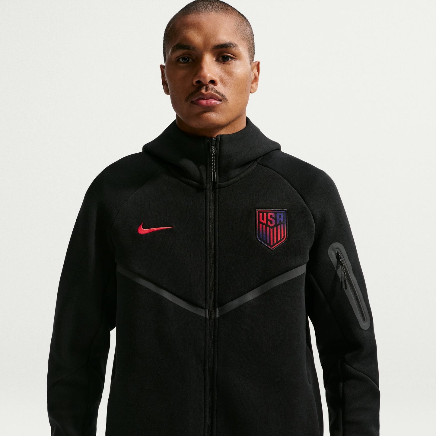 Men's Nike Soccer Full-Zip Hoodie USMNT Tech Fleece Windrunner