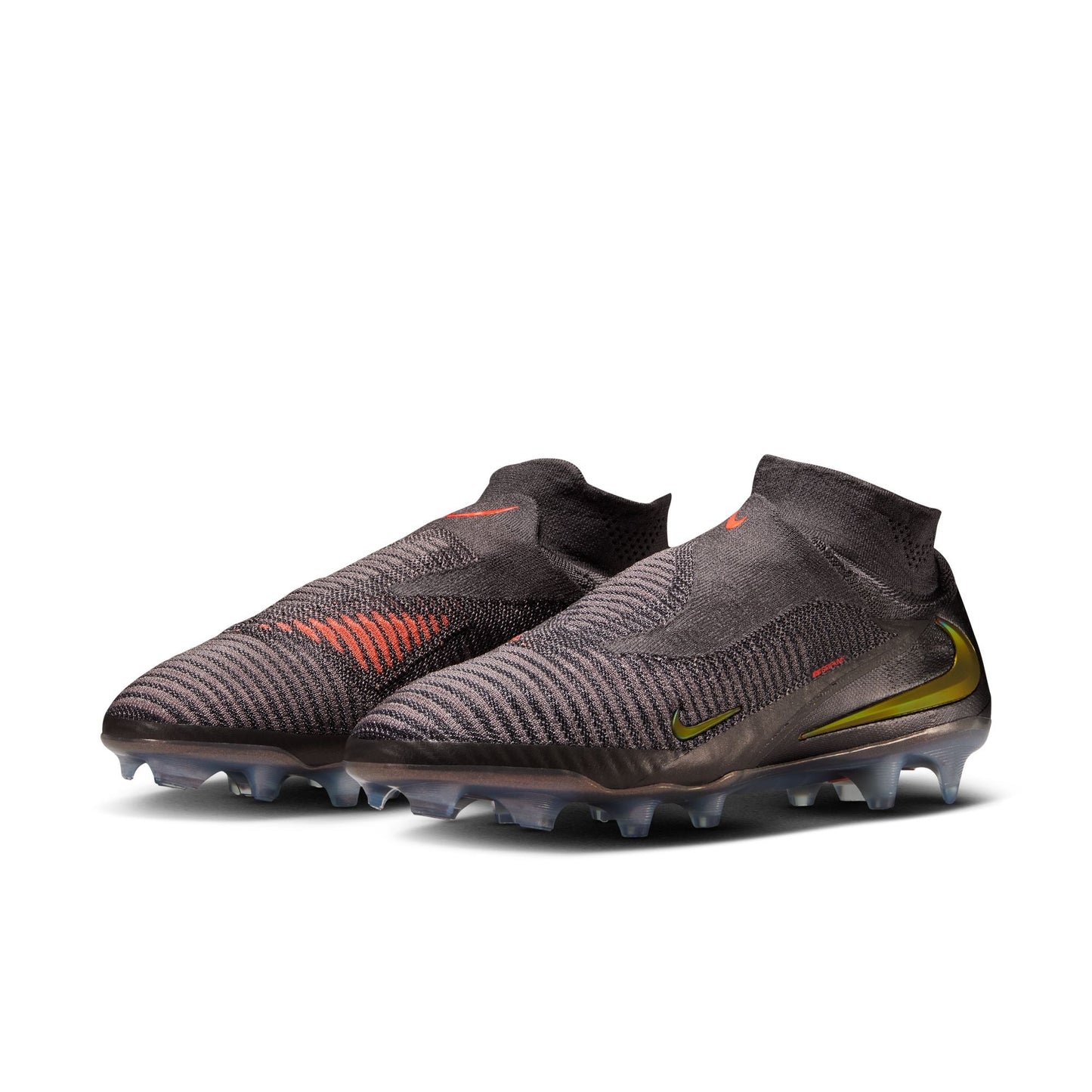 Nike Phantom 6 High Elite LV8 FG Firm Ground Soccer Cleat - Medium Ash/Gold Amber/Black