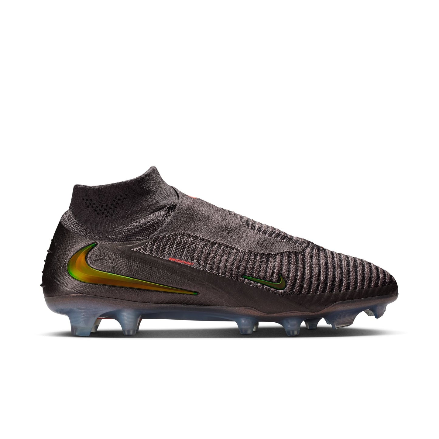 Nike Phantom 6 High Elite LV8 FG Firm Ground Soccer Cleat - Medium Ash/Gold Amber/Black