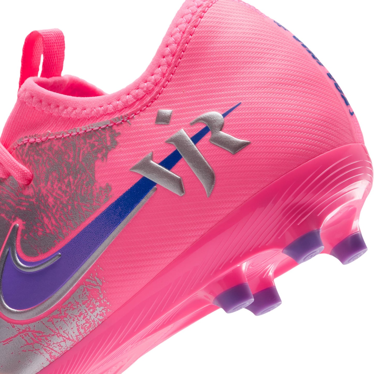 Nike Junior "Vini Jr" Mercurial Vapor Academy FG Firm Ground Soccer Cleat - Sunset Pulse/Old Royal