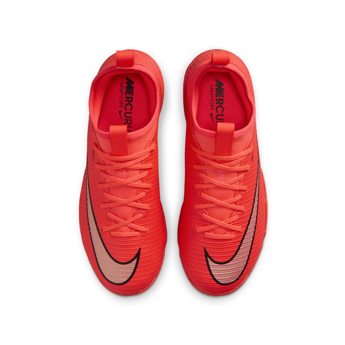 Nike Junior Mercurial Vapor 17 Academy TF Turf Soccer Cleat - Bright Crimson/Blur