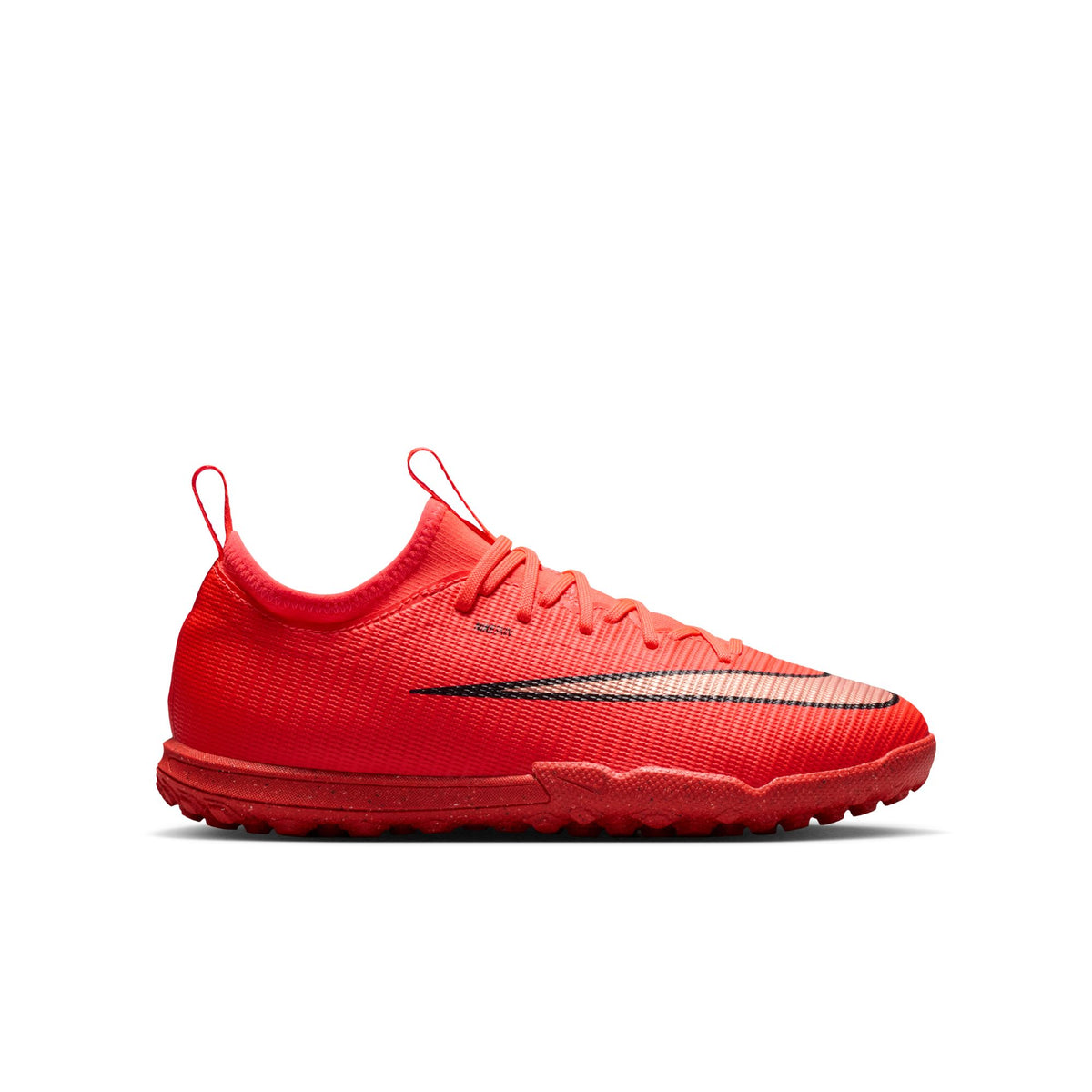 Nike Junior Mercurial Vapor 17 Academy TF Turf Soccer Cleat - Bright Crimson/Blur