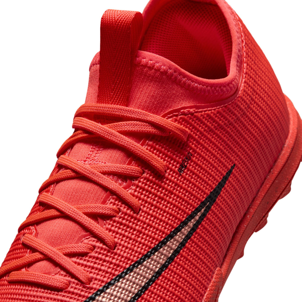 Nike Junior Mercurial Vapor 17 Academy TF Turf Soccer Cleat - Bright Crimson/Blur