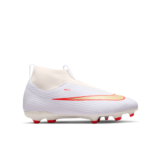Nike Junior Mercurial Superfly 11 Academy FG Firm Ground Soccer Cleat - White/Blur/Bright Crimson