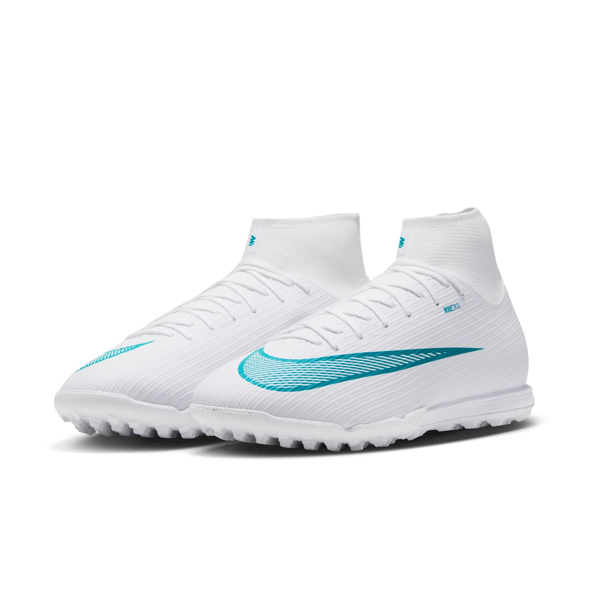 Nike Mercurial Superfly 11 Academy TF Turf High-Top Soccer Cleats- White/Dusty Cactus