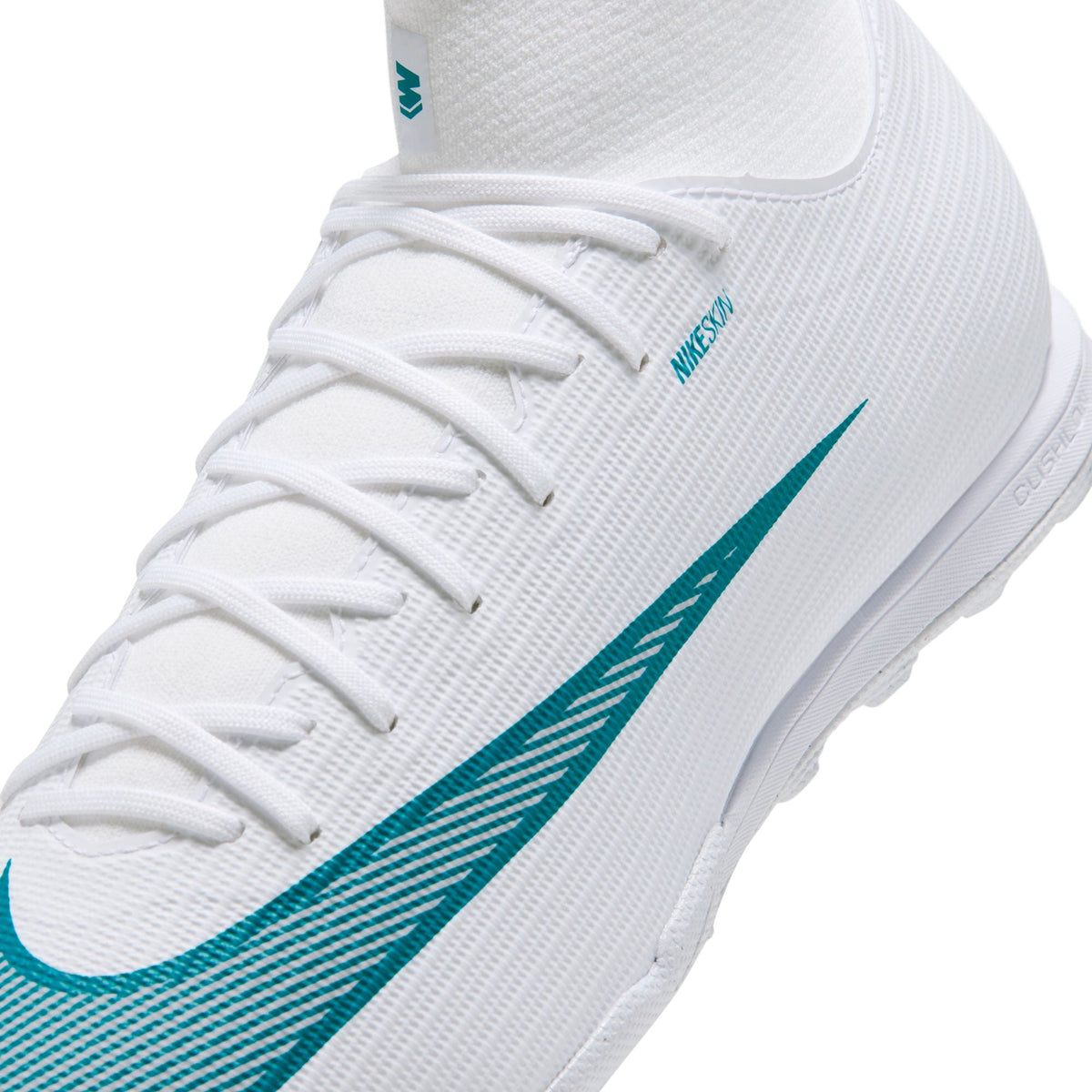 Nike Mercurial Superfly 11 Academy TF Turf High-Top Soccer Cleats- White/Dusty Cactus