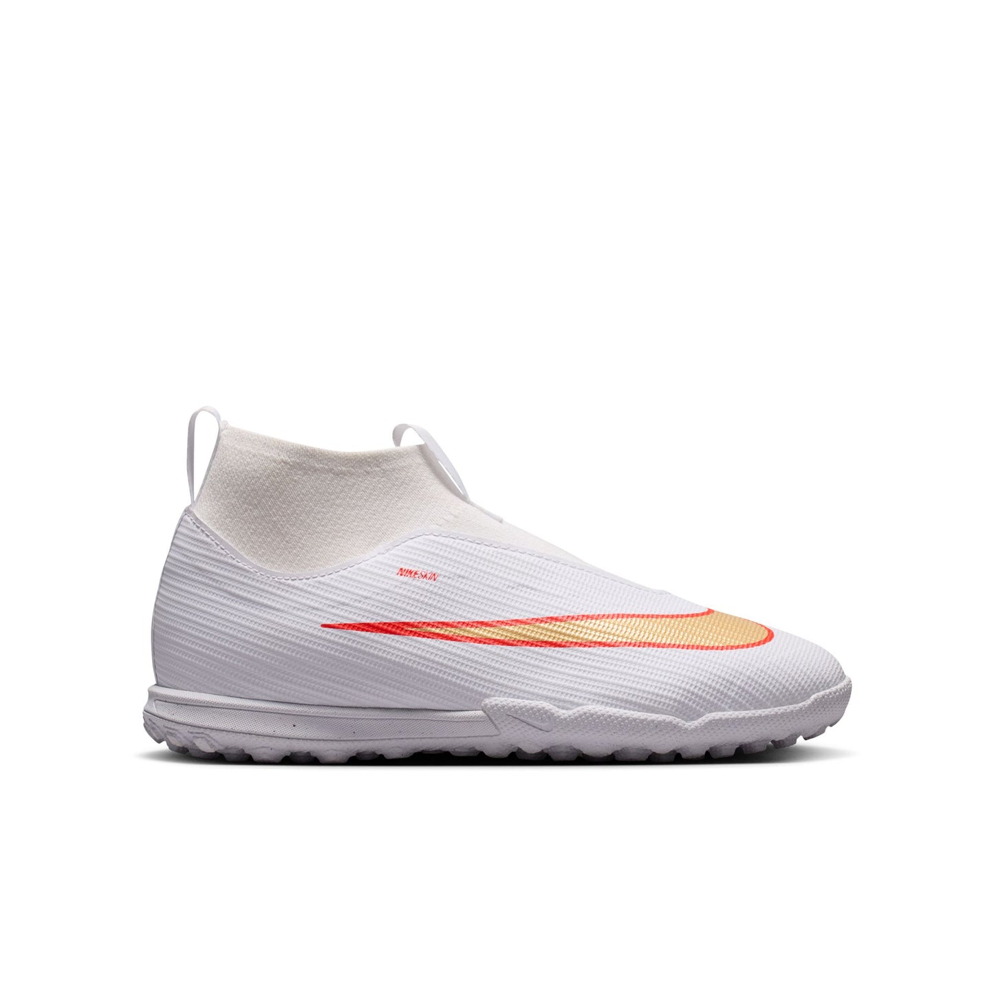 Nike Junior Mercurial Superfly 11 Academy TF Turf Soccer Cleat - White/Blur/Bright Crimson