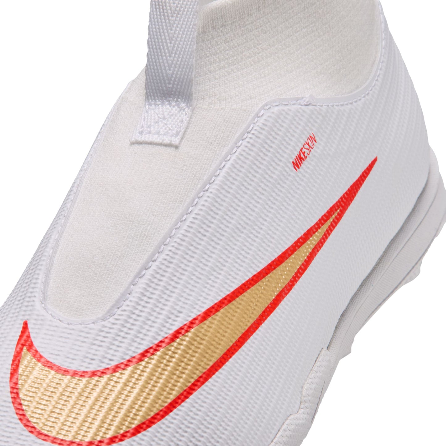 Nike Junior Mercurial Superfly 11 Academy TF Turf Soccer Cleat - White/Blur/Bright Crimson