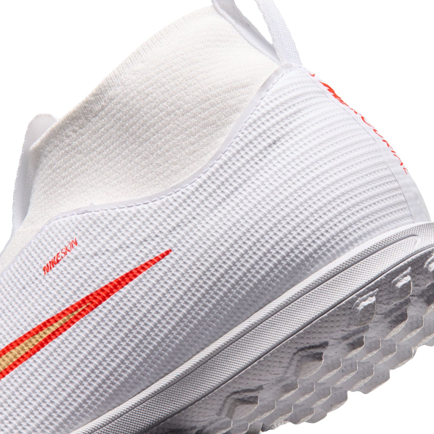 Nike Junior Mercurial Superfly 11 Academy TF Turf Soccer Cleat - White/Blur/Bright Crimson