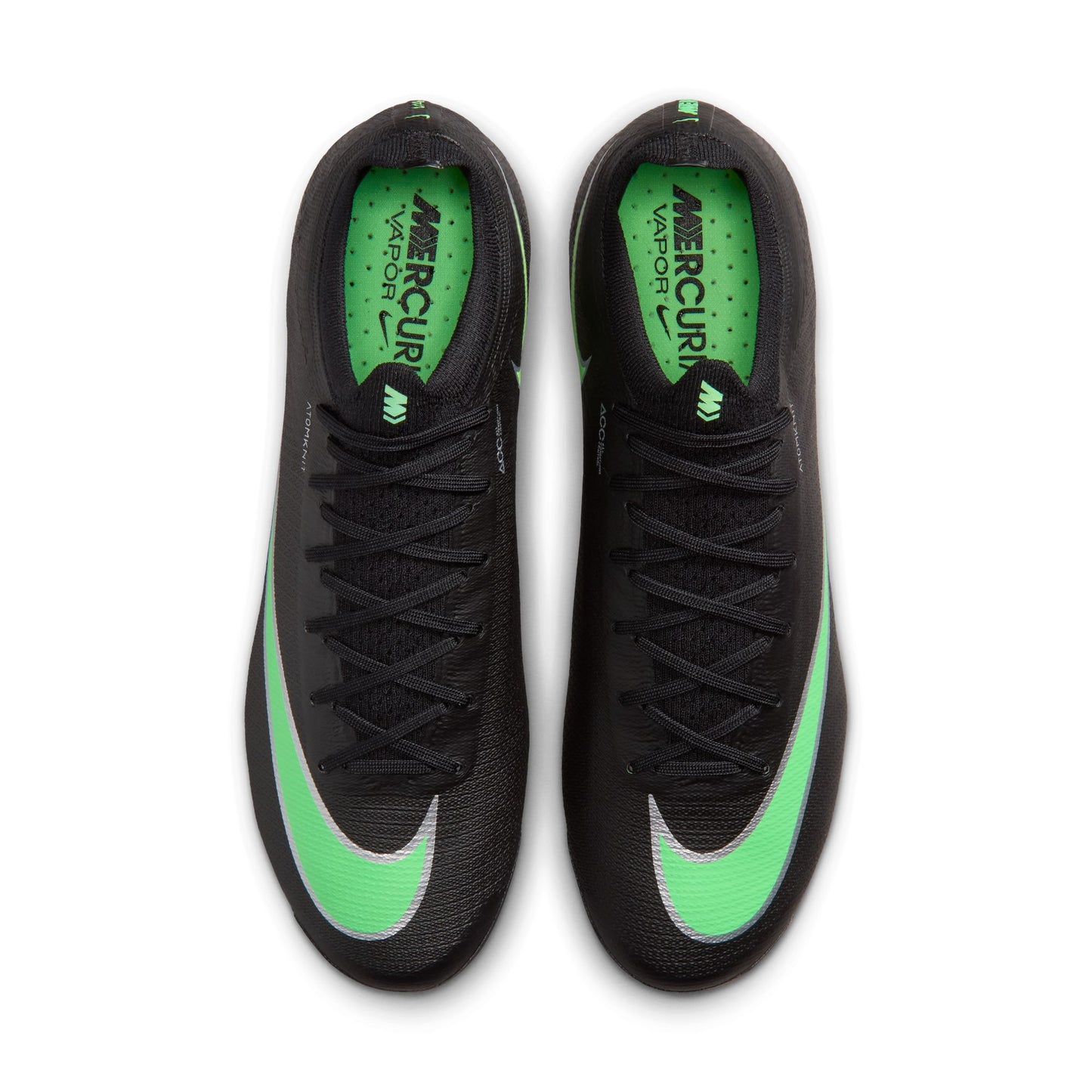 Nike Mercurial Vapor 17 Elite Artificial-Grass Low-Top Soccer Cleats - Black/Illusion Green/Black
