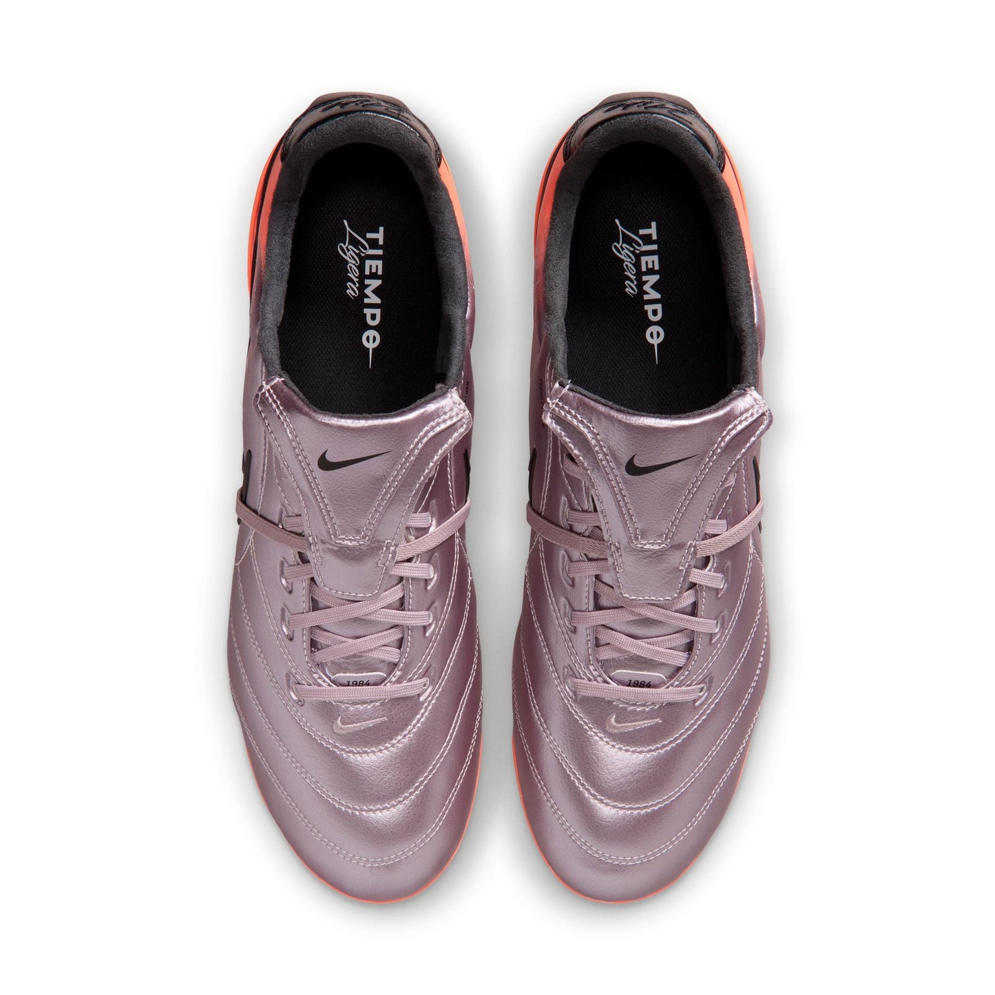 Nike Tiempo Ligera Heritage Pro Fold Tongue FG Firm Ground Soccer Cleat - Bleached Lilac/Black/Total Orange