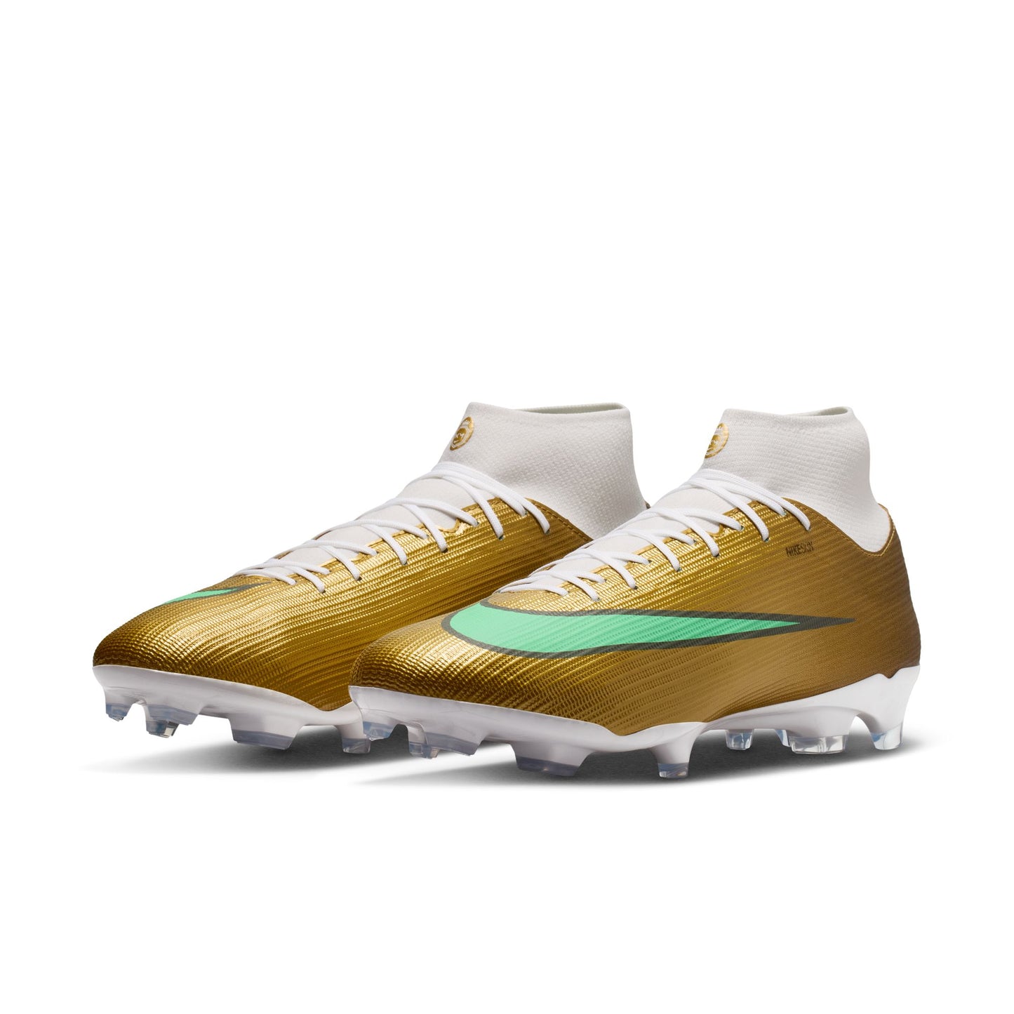 Nike Kylian Mbappe Mercurial Superfly 11 Academy FG Firm Ground Soccer Cleat - Metallic Gold/Green Glow