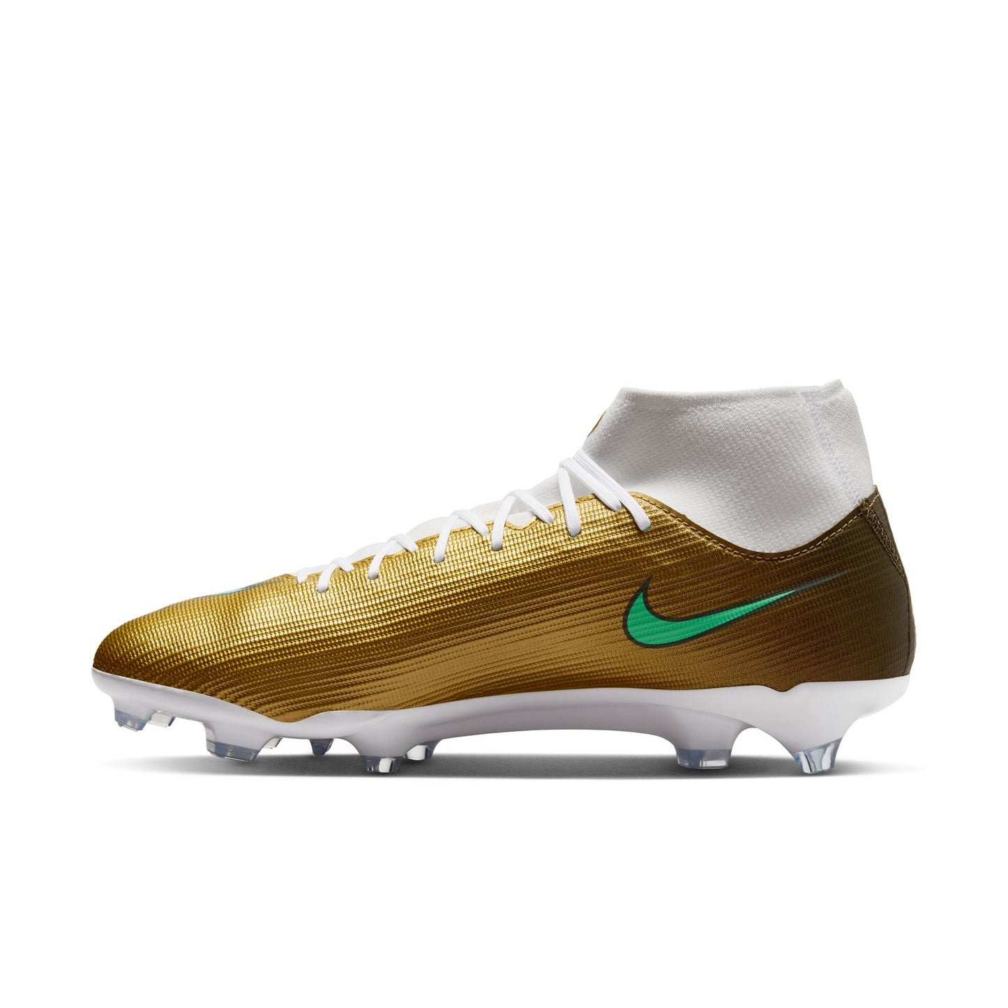 Nike Kylian Mbappe Mercurial Superfly 11 Academy FG Firm Ground Soccer Cleat - Metallic Gold/Green Glow