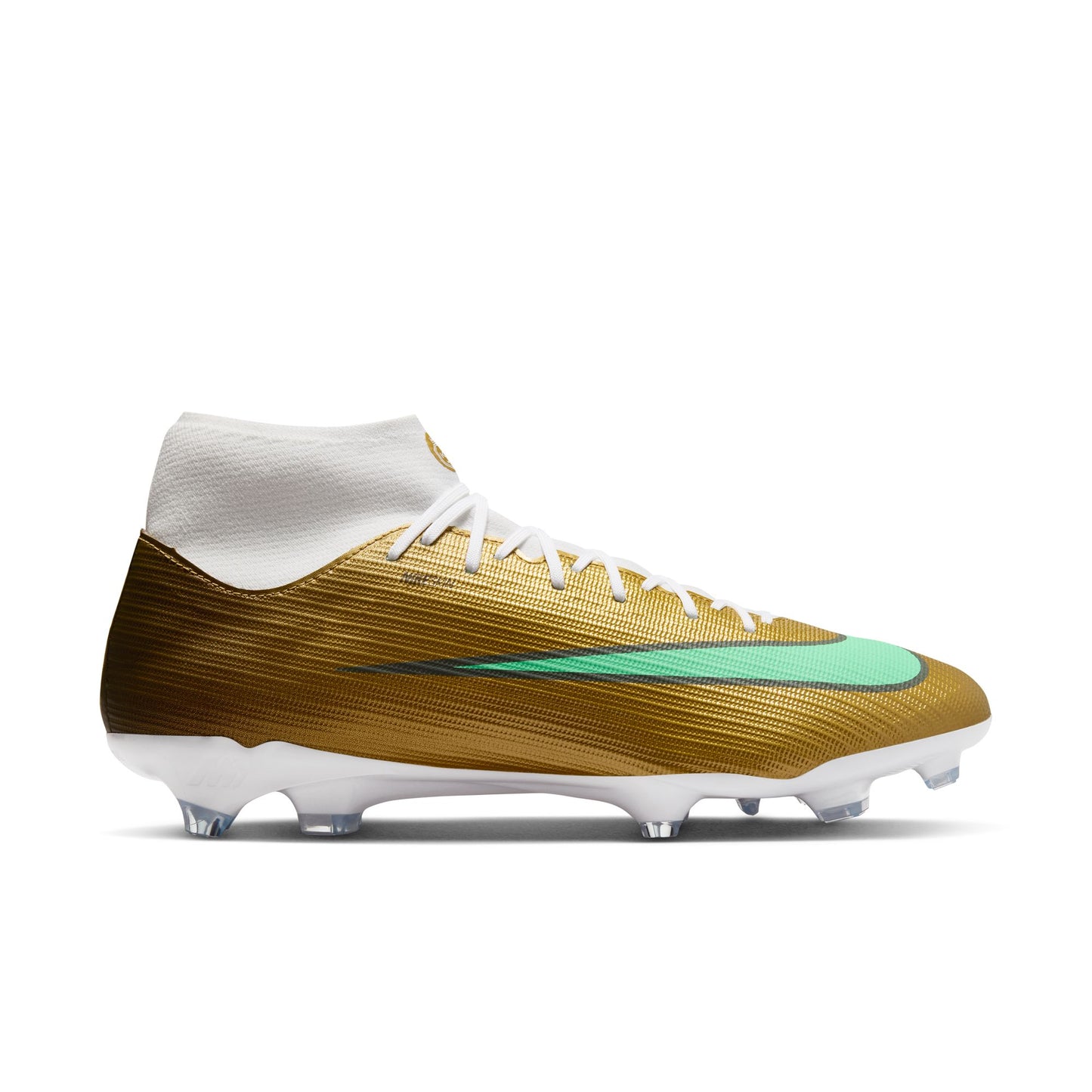 Nike Kylian Mbappe Mercurial Superfly 11 Academy FG Firm Ground Soccer Cleat - Metallic Gold/Green Glow