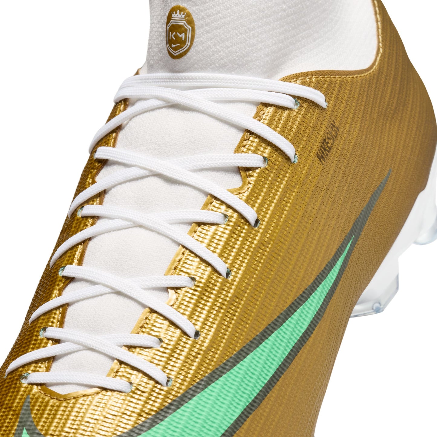 Nike Kylian Mbappe Mercurial Superfly 11 Academy FG Firm Ground Soccer Cleat - Metallic Gold/Green Glow