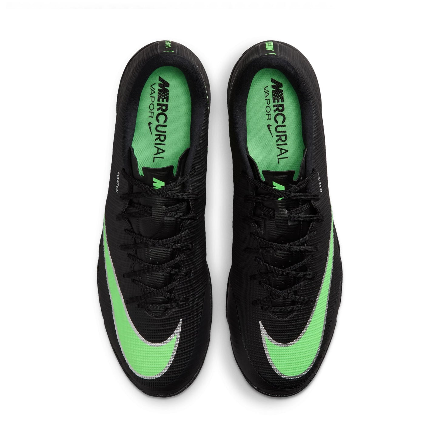 Nike Mercurial Vapor 17 Academy Turf Low-Top Soccer Shoes - Black/Illusion Green/Black