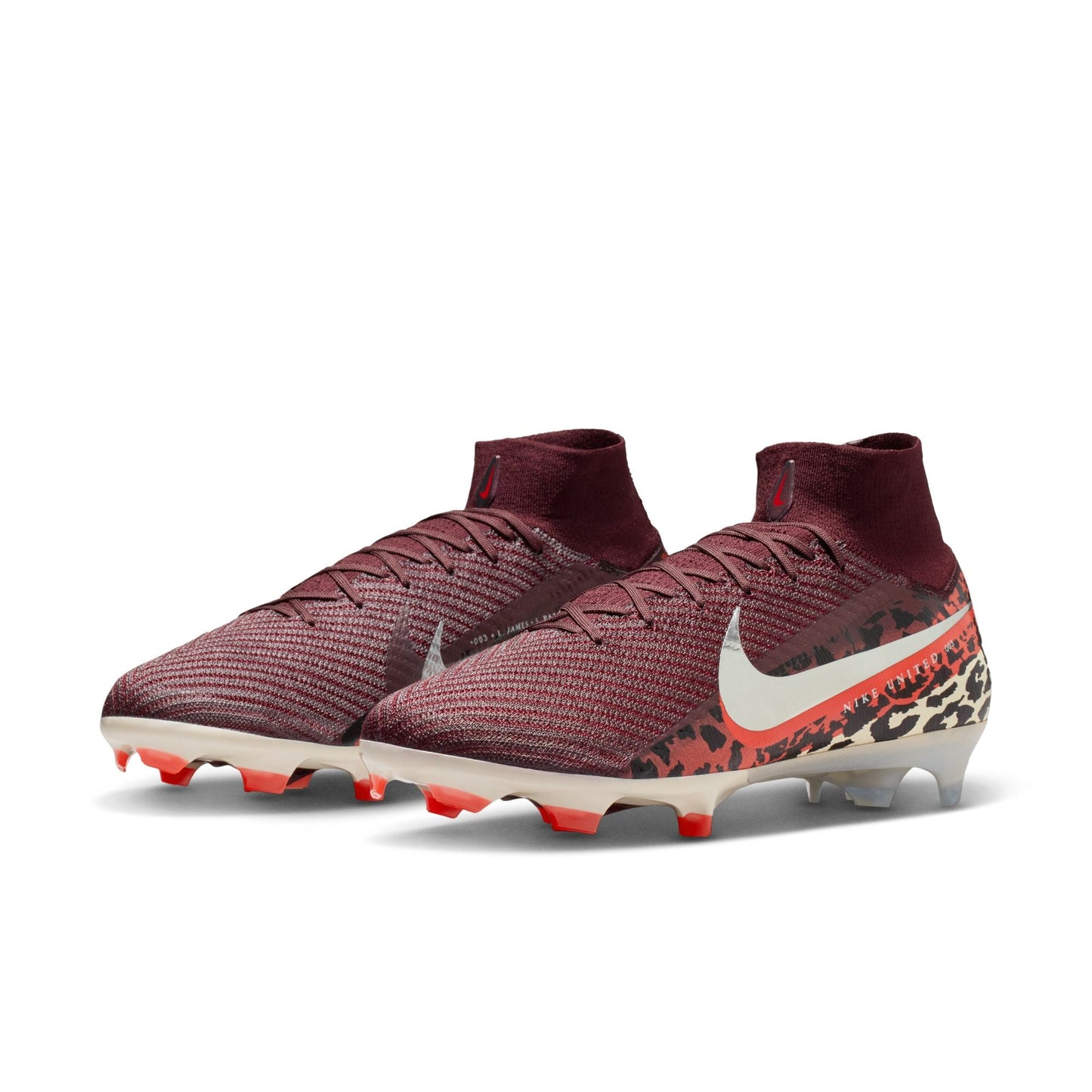 Nike United Superfly 10 Elite FG Firm Ground Soccer Cleat - Burgundy Crush/Metallic Silver