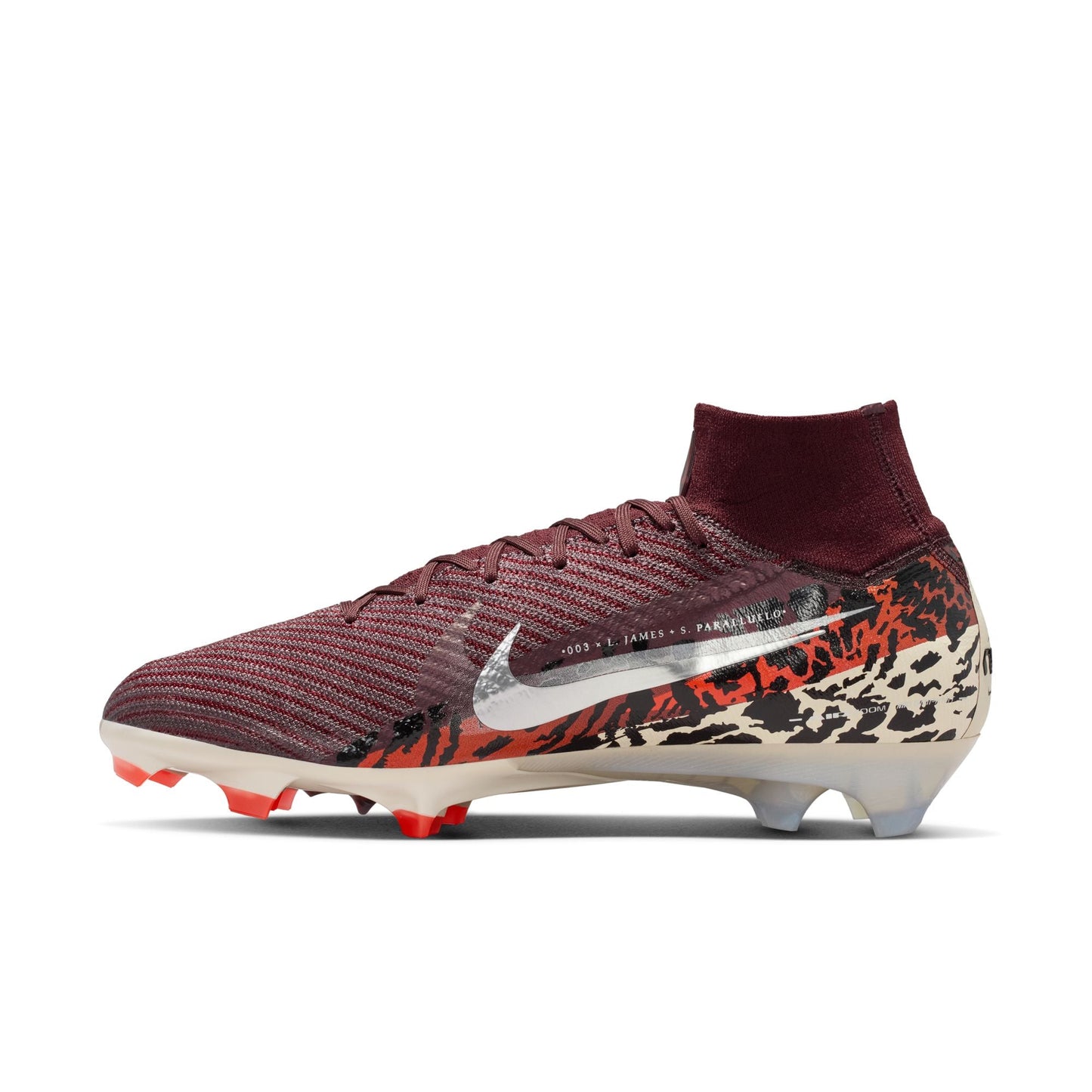 Nike United Superfly 10 Elite FG Firm Ground Soccer Cleat - Burgundy Crush/Metallic Silver