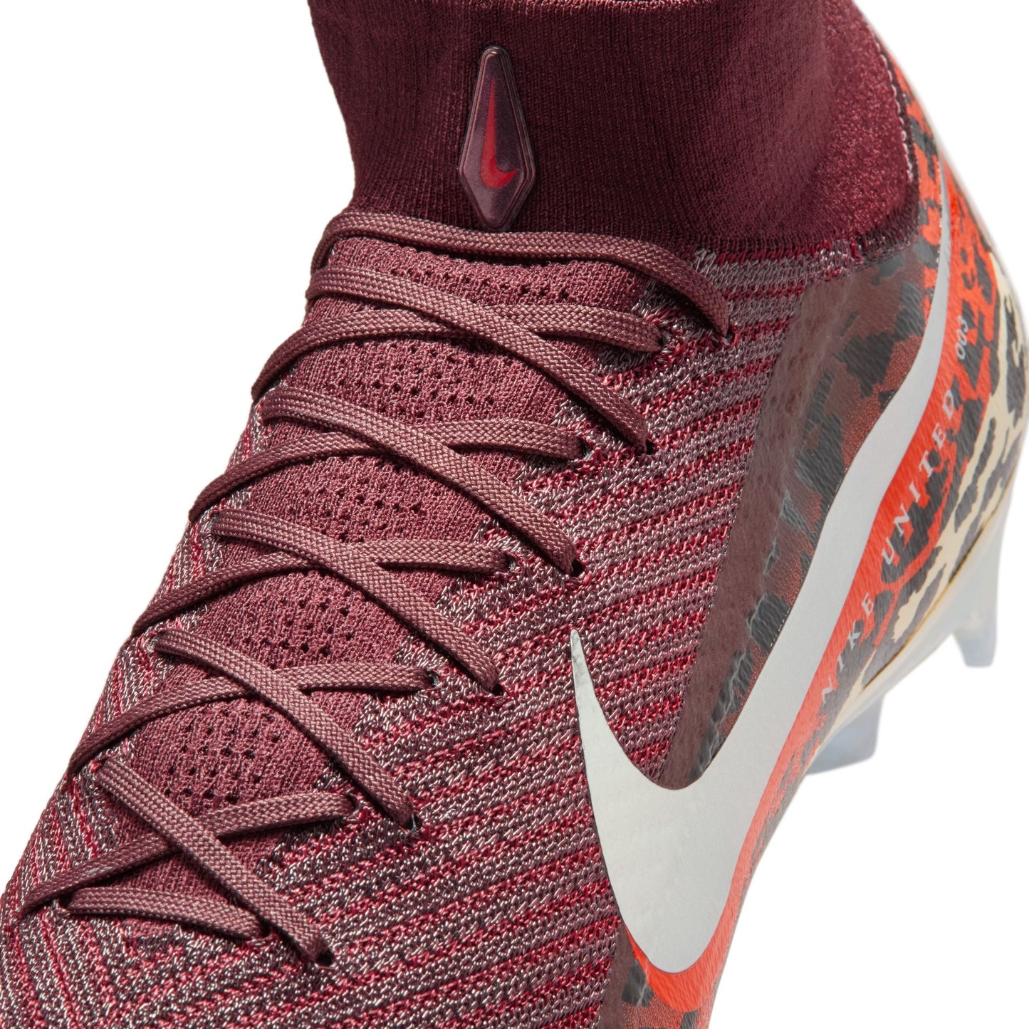Nike United Superfly 10 Elite FG Firm Ground Soccer Cleat - Burgundy Crush/Metallic Silver
