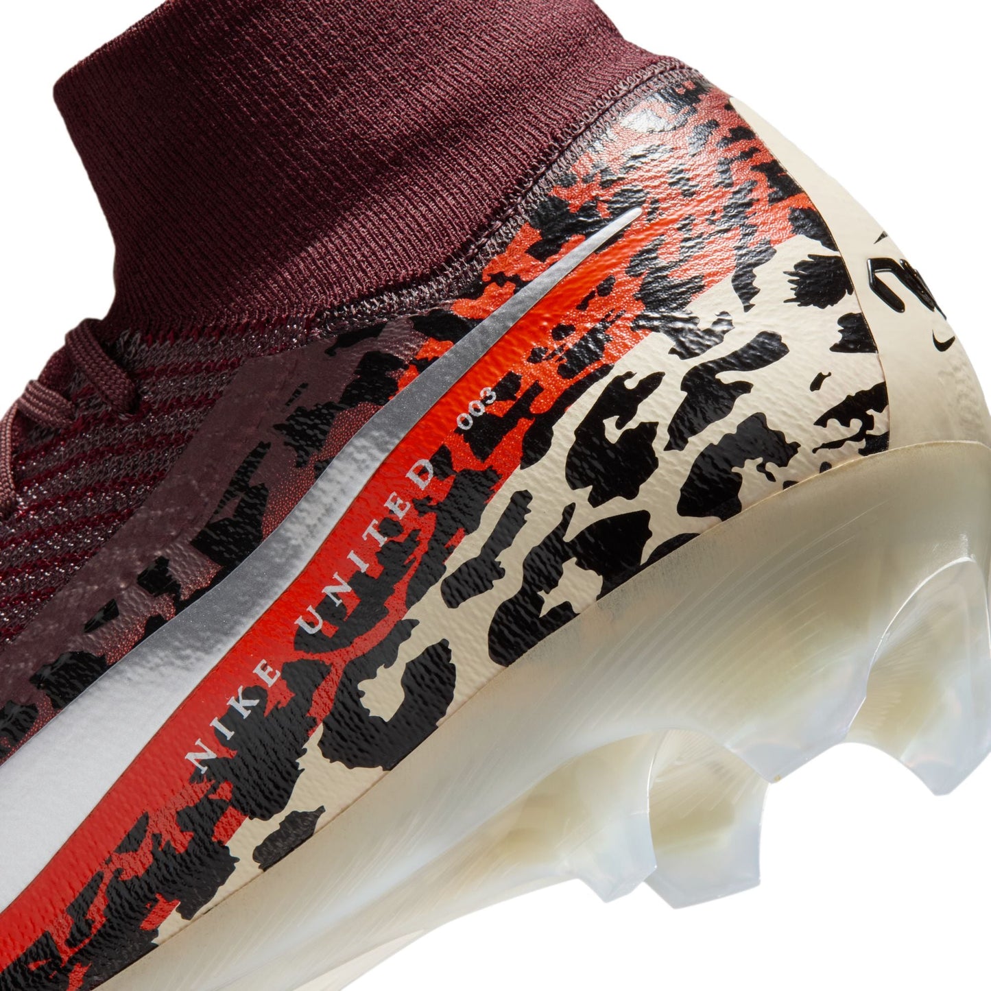 Nike United Superfly 10 Elite FG Firm Ground Soccer Cleat - Burgundy Crush/Metallic Silver