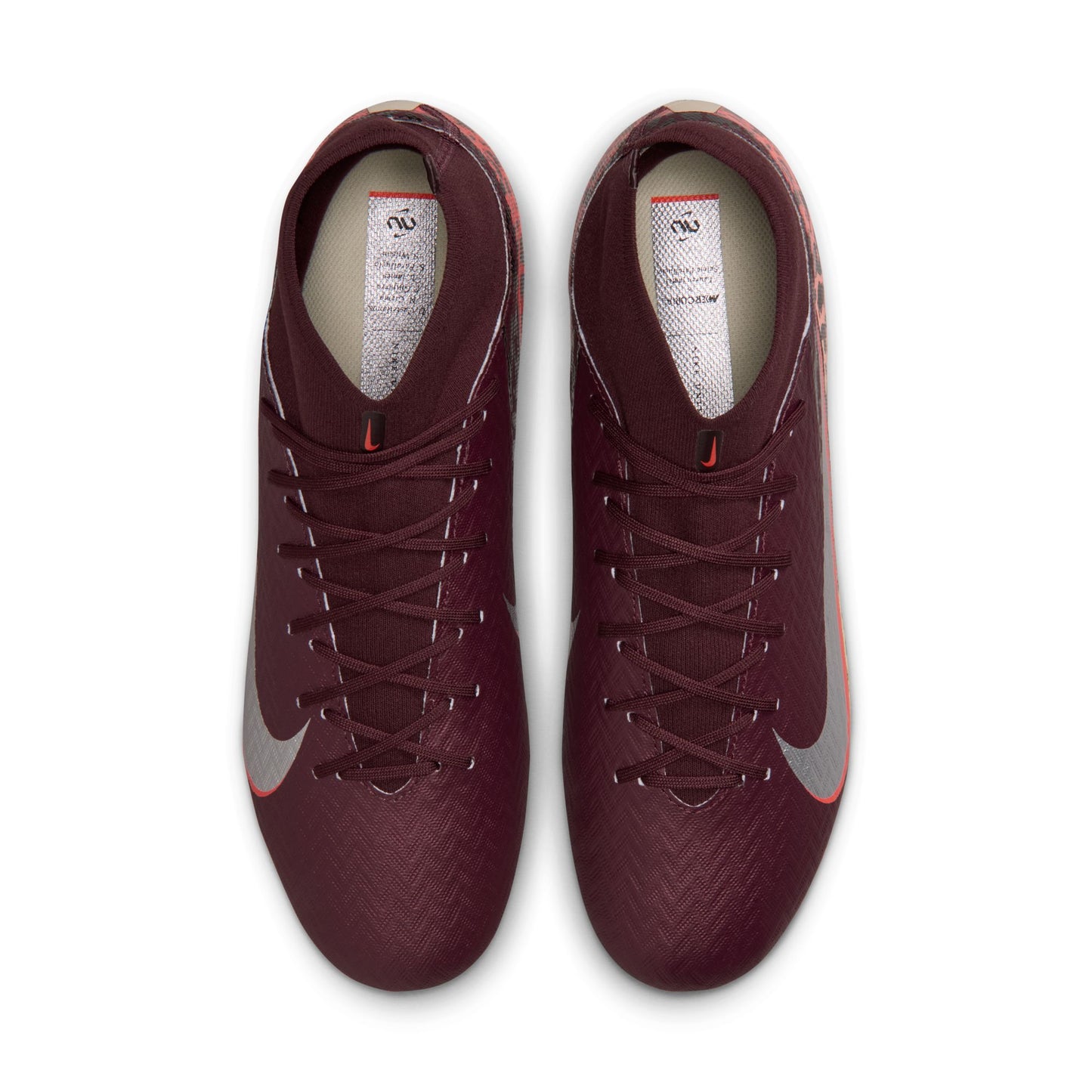 Nike United Mercurial Superfly 10 Academy FG Firm Ground Soccer Cleat - Burgundy Crush/Metallic Silver