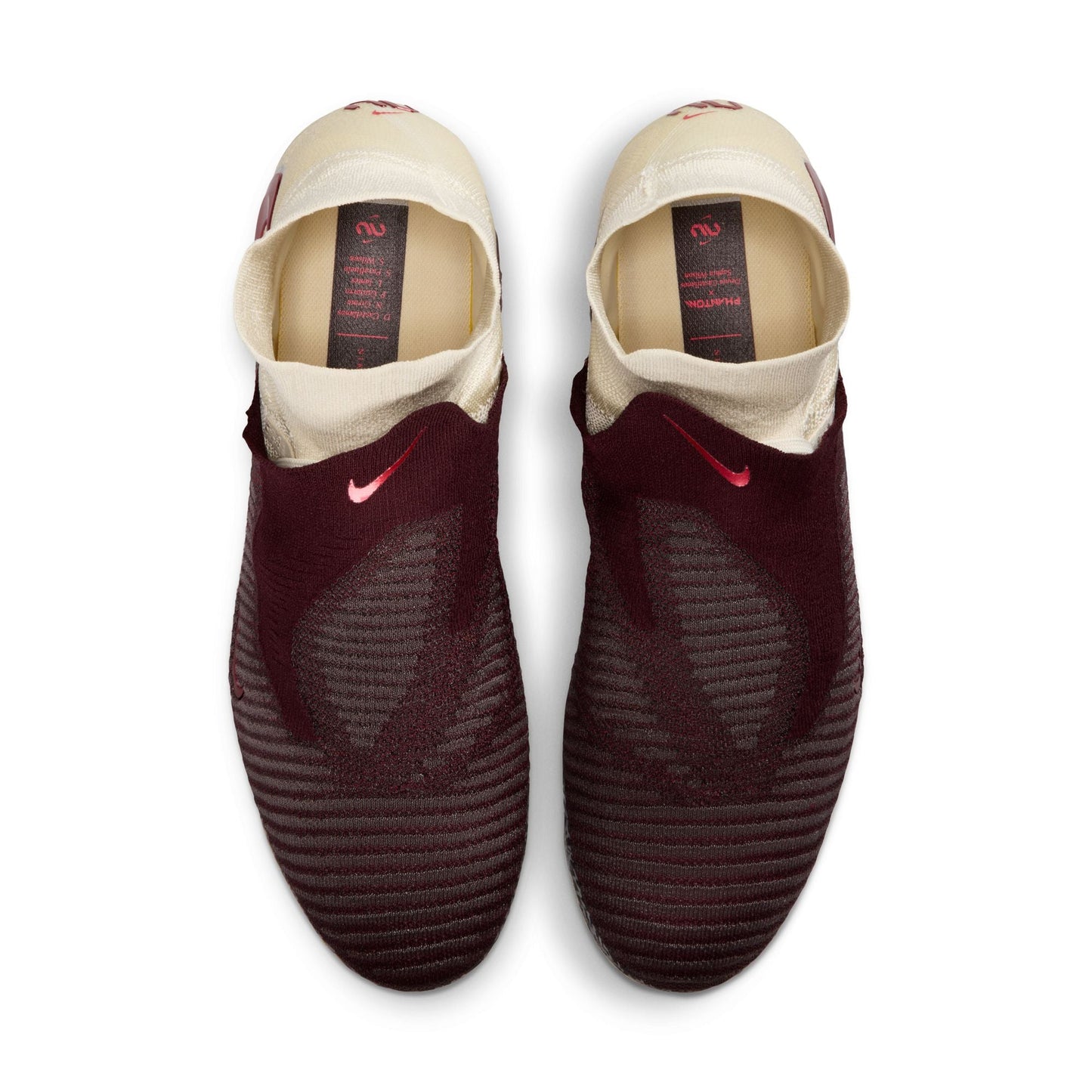 Nike United Phantom 6 High Elite FG Firm Ground Soccer Cleat - Burgundy Crush/University Red/Fossil