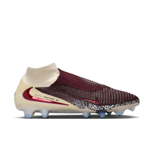 Nike United Phantom 6 High Elite FG Firm Ground Soccer Cleat - Burgundy Crush/University Red/Fossil