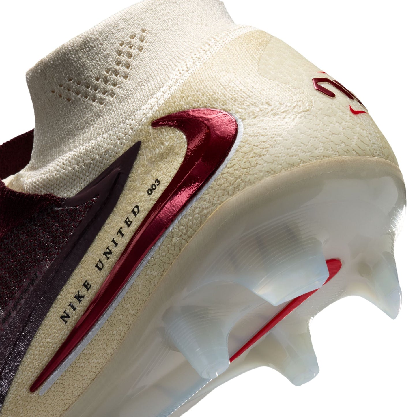 Nike United Phantom 6 High Elite FG Firm Ground Soccer Cleat - Burgundy Crush/University Red/Fossil