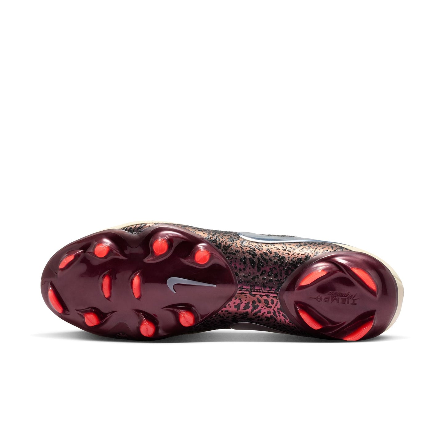 Nike United Tiempo Maestro Elite Firm-Ground Low-Top Soccer Cleat - Fossil/Metallic Silver/ Burgundy Crush