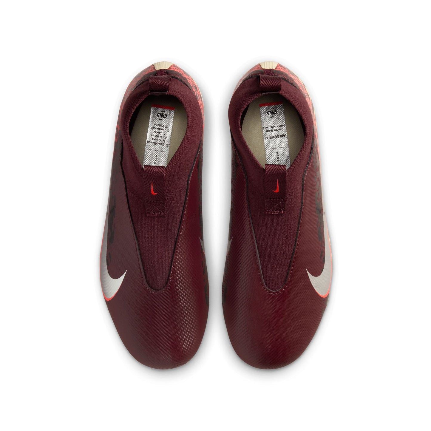 Nike United Junior Zoom Mercurial Superfly 10 Academy FG Firm Ground Soccer Cleat - Burgundy Crush/Metallic Silver