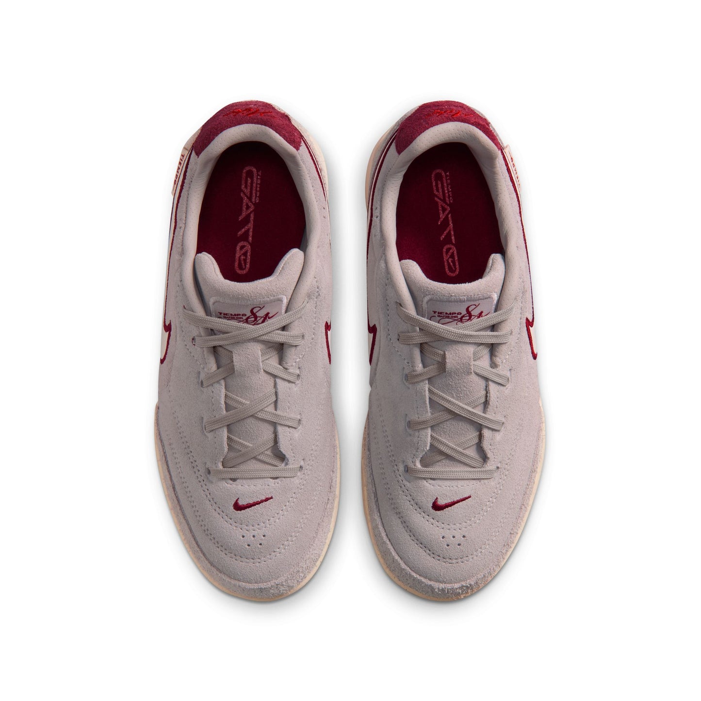 Nike Junior Tiempo Streetgato PRM Indoor Soccer Shoe - Moon Particle/Chalk/Team Red