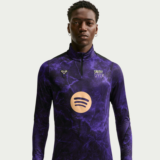 Men's Nike FC Barcelona Strike Away Kobe Dri-FIT Soccer Knit Pre-Match Drill Top 26/27